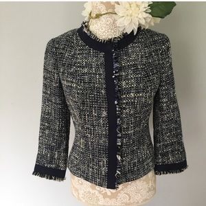 Brooks Brothers blue tweed blazer size 4
